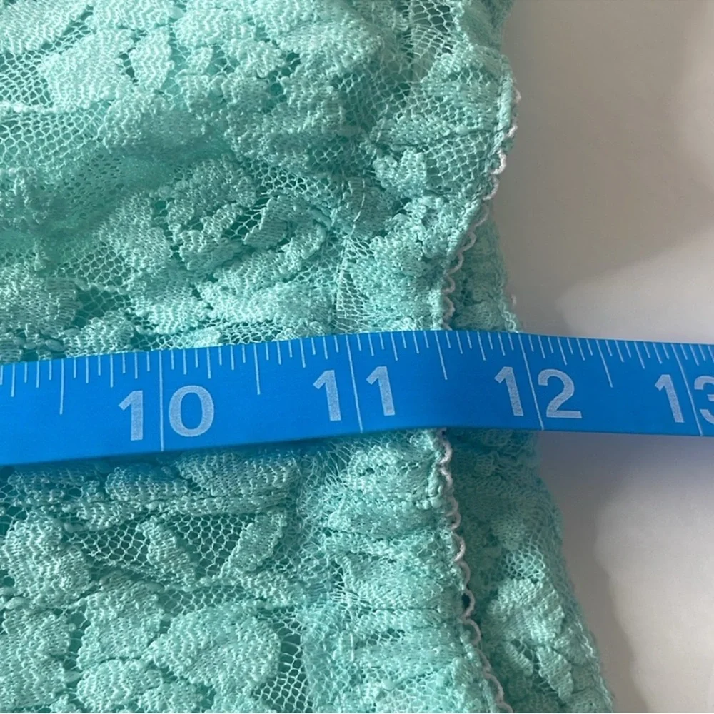 Free People All Day Lace Flare Pants Turquoise Blue Large